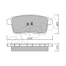 822-873-0 CIFAM Комплект тормозных колодок, дисковый тормоз