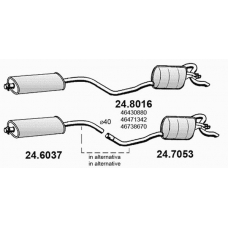 24.6037 ASSO Средний глушитель выхлопных газов