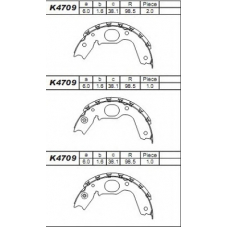 K4709 ASIMCO Комплект тормозных колодок