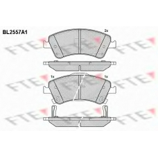 BL2557A1 FTE Комплект тормозных колодок, дисковый тормоз