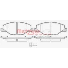 1553.00 METZGER Комплект тормозных колодок, дисковый тормоз