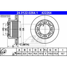 24.0122-0264.1 ATE Тормозной диск