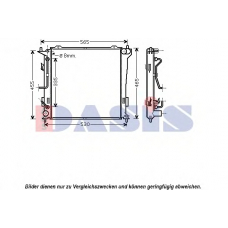 560034N AKS DASIS Радиатор, охлаждение двигателя