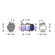 850250N AKS DASIS Компрессор, кондиционер