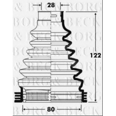 BCB2812 BORG & BECK Пыльник, приводной вал