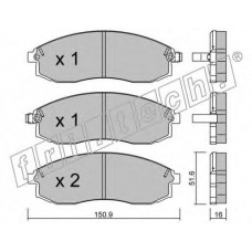 315.1 fri.tech. Комплект тормозных колодок, дисковый тормоз