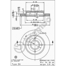 09.6727.34 BREMBO Тормозной диск