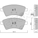 822-702-0 CIFAM Комплект тормозных колодок, дисковый тормоз