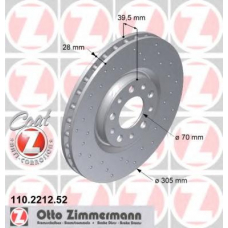 110.2212.52 ZIMMERMANN Тормозной диск