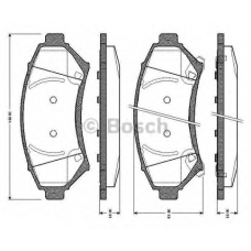 0 986 TB2 760 BOSCH Комплект тормозных колодок, дисковый тормоз