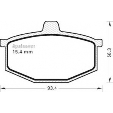 112 MGA Комплект тормозных колодок, дисковый тормоз