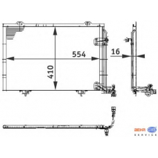 8FC 351 037-331 HELLA Конденсатор, кондиционер