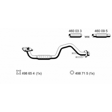 153416 ERNST Труба выхлопного газа; Ремонтная трубка, катализат