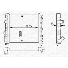 350213122100 MAGNETI MARELLI Радиатор, охлаждение двигателя