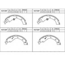 K0726F ASIMCO Комплект тормозных колодок