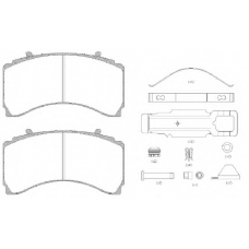 88100 KAWE Комплект тормозных колодок, дисковый тормоз