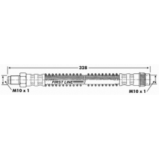 FBH6768 FIRST LINE Тормозной шланг