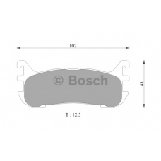 0 986 AB9 070 BOSCH Комплект тормозных колодок, дисковый тормоз