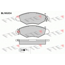 BL1652C4 FTE Комплект тормозных колодок, дисковый тормоз