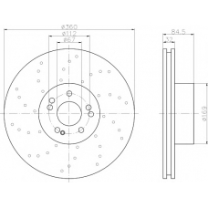 8DD 355 122-032 HELLA PAGID Тормозной диск