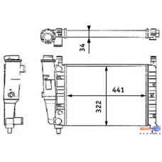 8MK 376 714-051 HELLA Радиатор, охлаждение двигателя