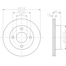 8DD 355 103-821 HELLA Тормозной диск