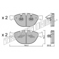 788.0 TRUSTING Комплект тормозных колодок, дисковый тормоз