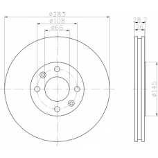 8DD 355 105-041 HELLA PAGID Тормозной диск