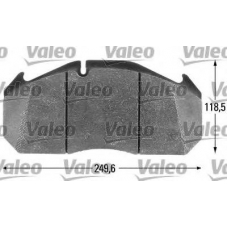 541650 VALEO Комплект тормозных колодок, дисковый тормоз