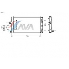 FT2211 AVA Радиатор, охлаждение двигателя