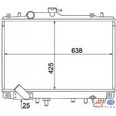 8MK 376 770-391 HELLA Радиатор, охлаждение двигателя