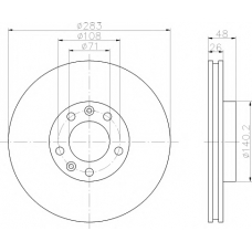 8DD 355 103-451 HELLA PAGID Тормозной диск