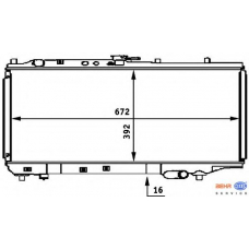 8MK 376 708-231 HELLA Радиатор, охлаждение двигателя