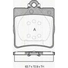 8110 23018 TRIDON Brake pads - rear