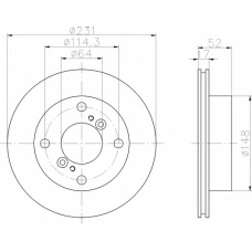 8DD 355 103-591 HELLA Тормозной диск