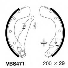 VBS471 MOTAQUIP Комплект тормозных колодок