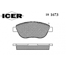 181673 ICER Комплект тормозных колодок, дисковый тормоз