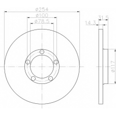 8DD 355 101-401 HELLA Тормозной диск