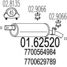 01.62520 MTS Глушитель выхлопных газов конечный