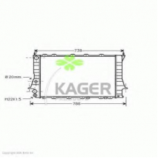 31-0013 KAGER Радиатор, охлаждение двигателя
