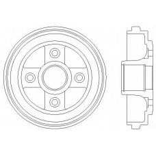 8DT 355 300-391 HELLA Тормозной барабан