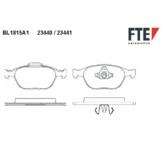 BL1815A1 FTE Комплект тормозных колодок, дисковый тормоз