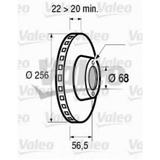 186267 VALEO Тормозной диск