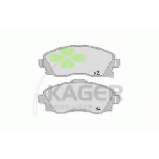 35-0090 KAGER Комплект тормозных колодок, дисковый тормоз