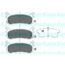 KBP-4539 KAVO PARTS Комплект тормозных колодок, дисковый тормоз