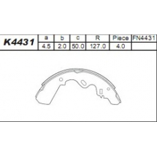 K4431 ASIMCO Комплект тормозных колодок