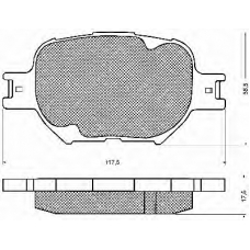 10747 BSF Комплект тормозных колодок, дисковый тормоз