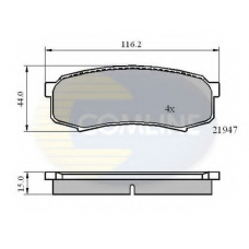 CBP0404 COMLINE Комплект тормозных колодок, дисковый тормоз