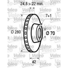 186593 VALEO Тормозной диск