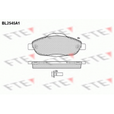 BL2545A1 FTE Комплект тормозных колодок, дисковый тормоз